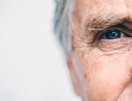 Close-up of an older man's eye